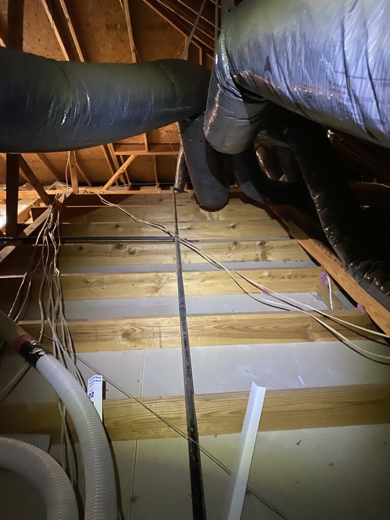 Attic cleared around ductwork